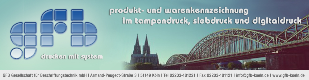 Werbemittel bedrucken GFB Header